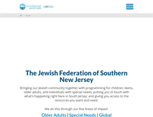 Tablet Screenshot of jewishsouthjersey.org